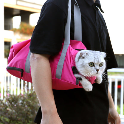 Cat Travel Carrier Bag – Double-Lined, Anti-Scratch, Soft Polyester Pet Bag for Small & Medium Cats